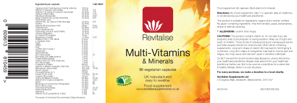 Multi-Vitamins & Minerals label Multi-Vitamins & Minerals label
