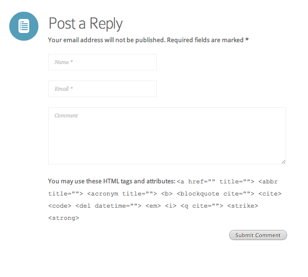 Wordpress comments form with URL field removed